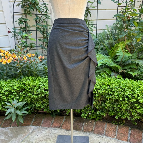 Nanette Lepore Carley Pencil Skirt Charcoal Sz 2 - Picture 2 of 11